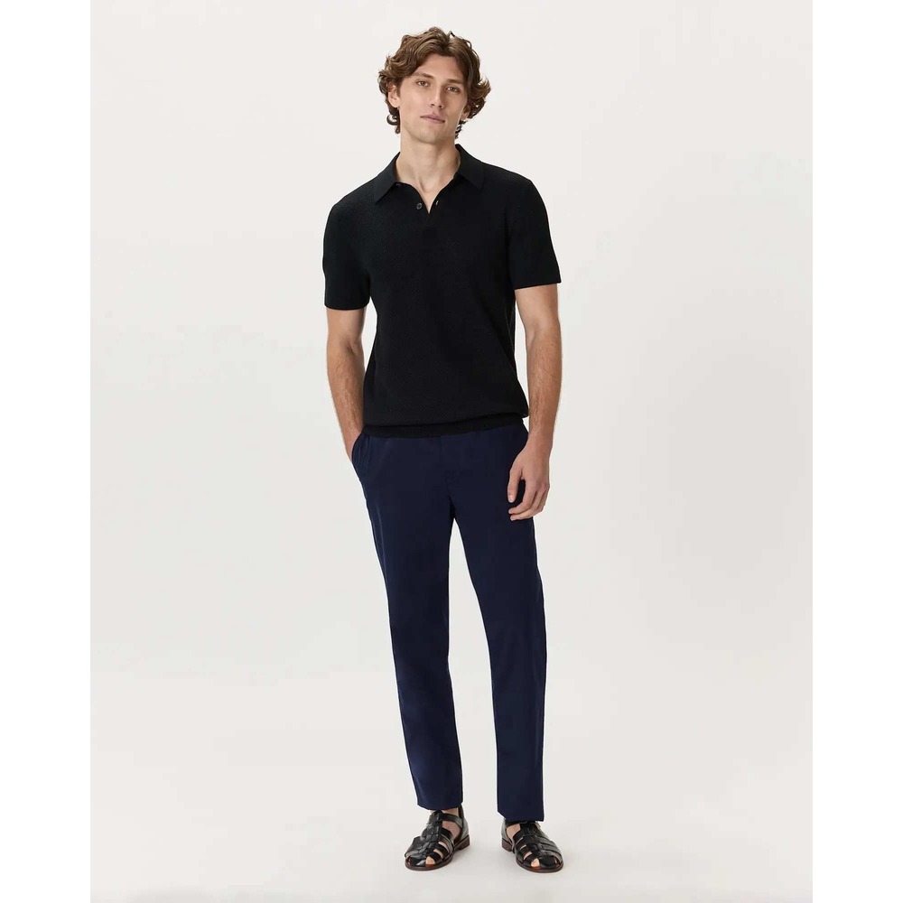 Quince Organic Cotton Mesh Stitch Sweater Polo Black XXL NWT Mens - Picture 2 of 6